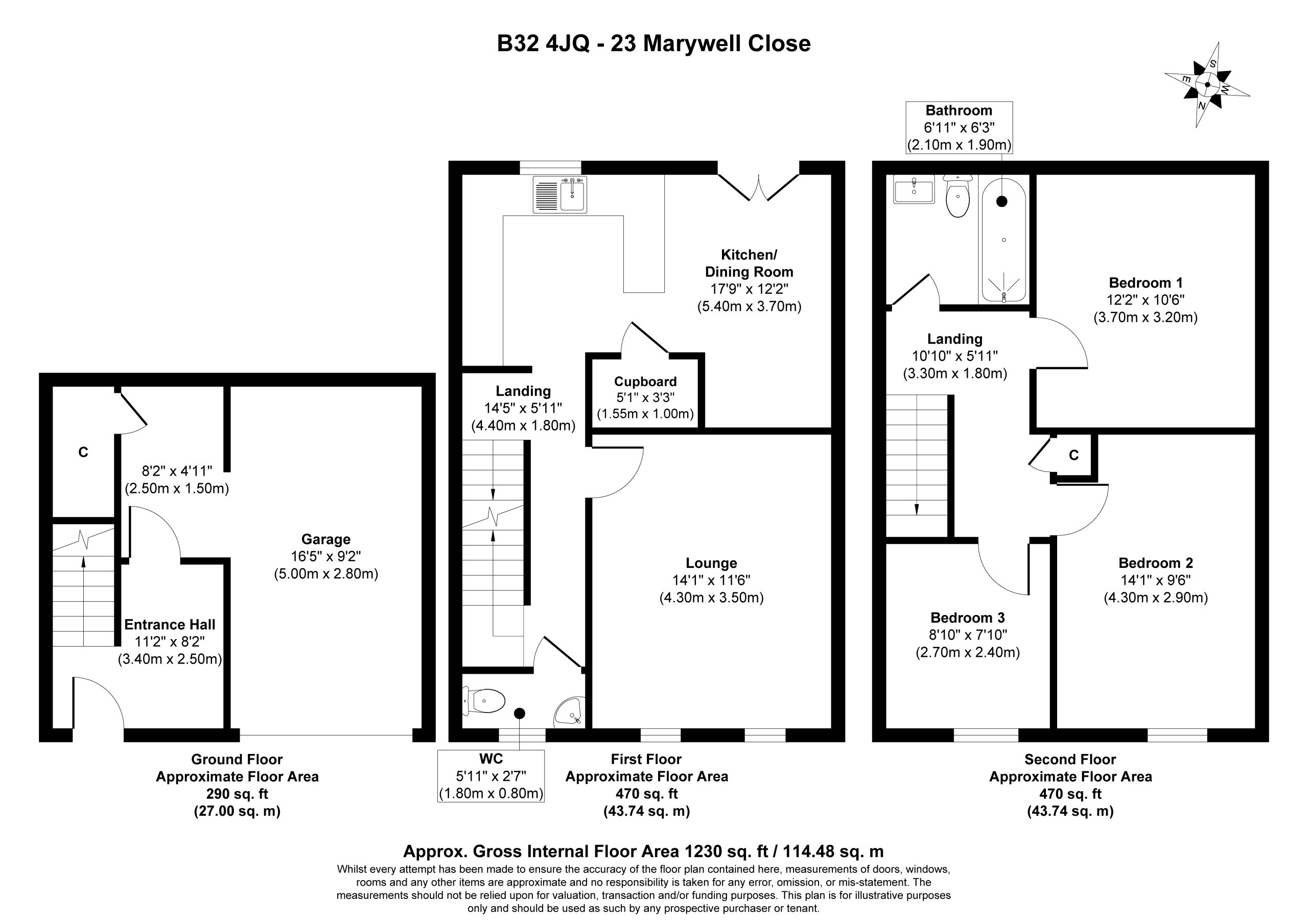 23, Marywell Close, Birmingham floorplan