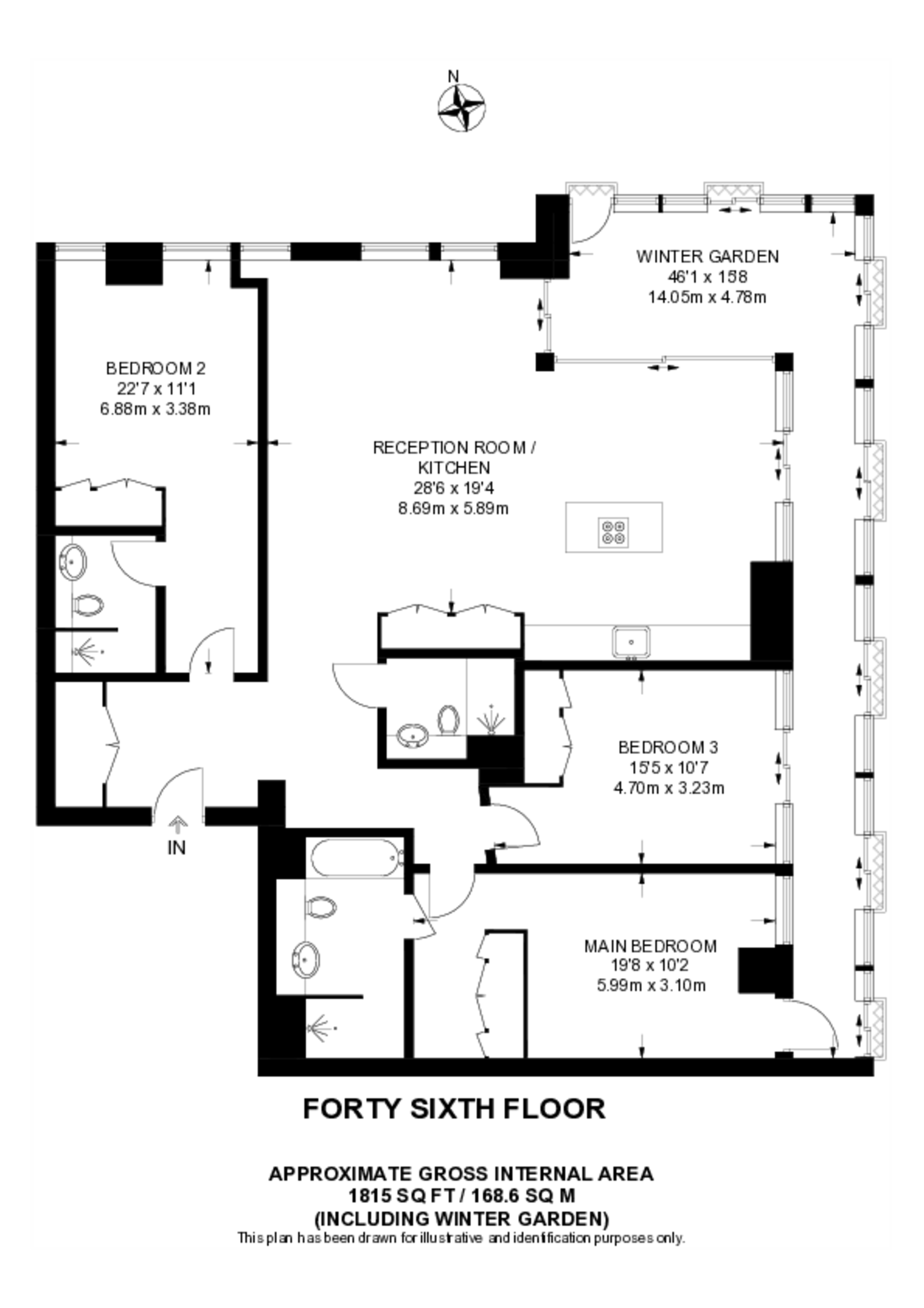 Damac Tower, Vauxhall floorplan
