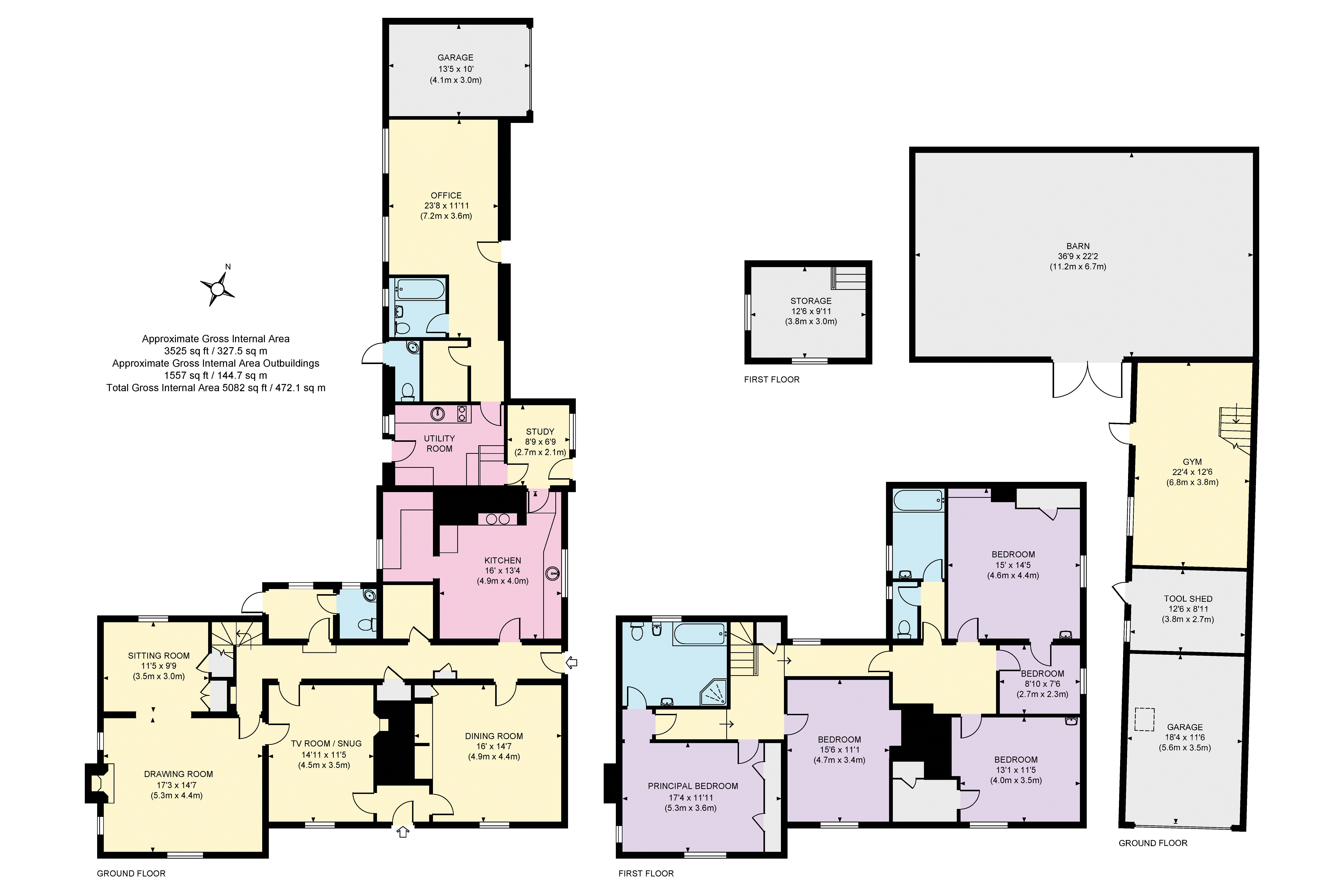 Old Mill House,, Mill Road, Cobham floorplan
