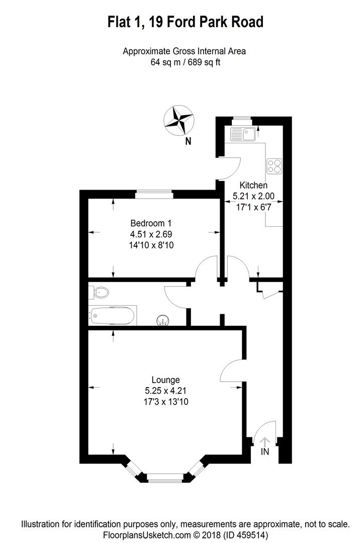 Flat 1, Ford Park Road, Plymouth floorplan