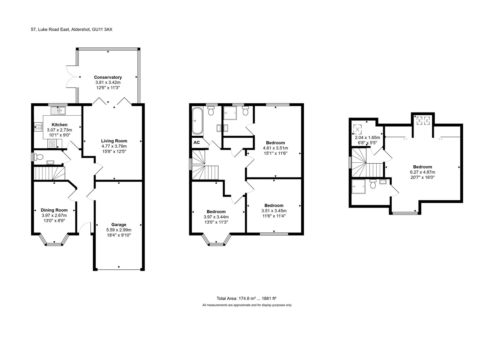 57, Luke Road East, Aldershot floorplan