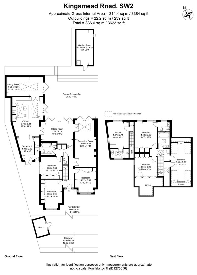 91, Kingsmead Road, London floorplan