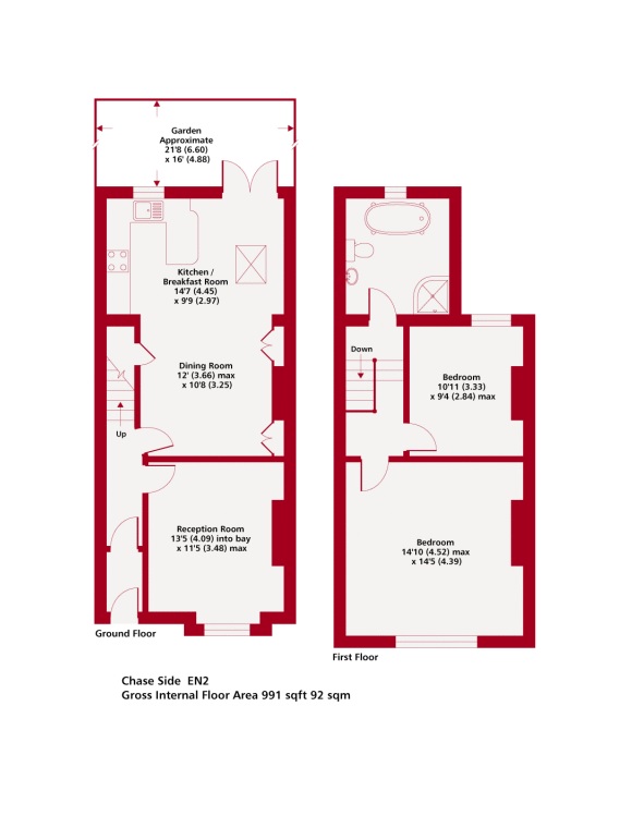 2 Bedrooms Terraced house for sale in Chase Side, Enfield EN2