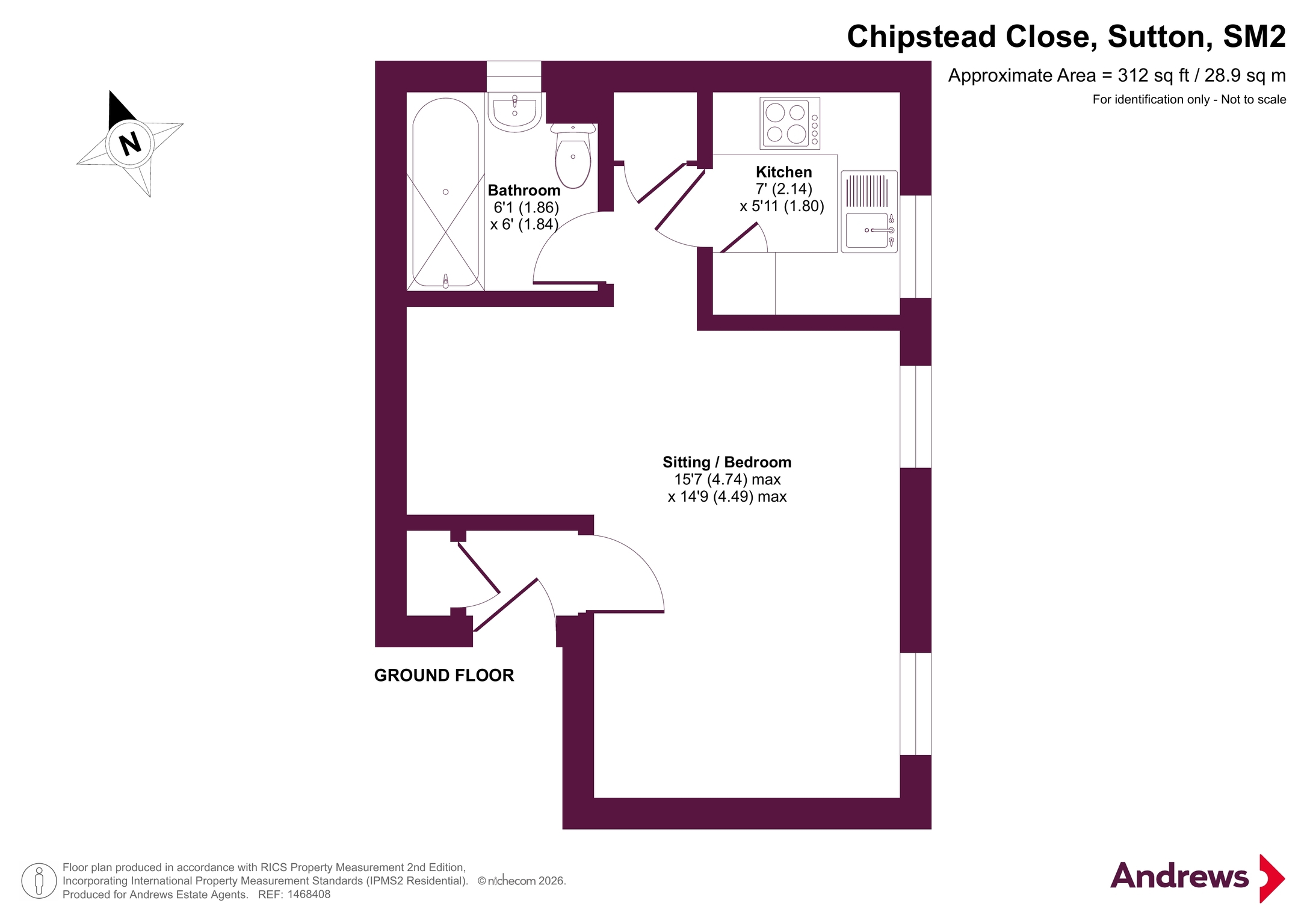 81, Chipstead Close, Sutton floorplan