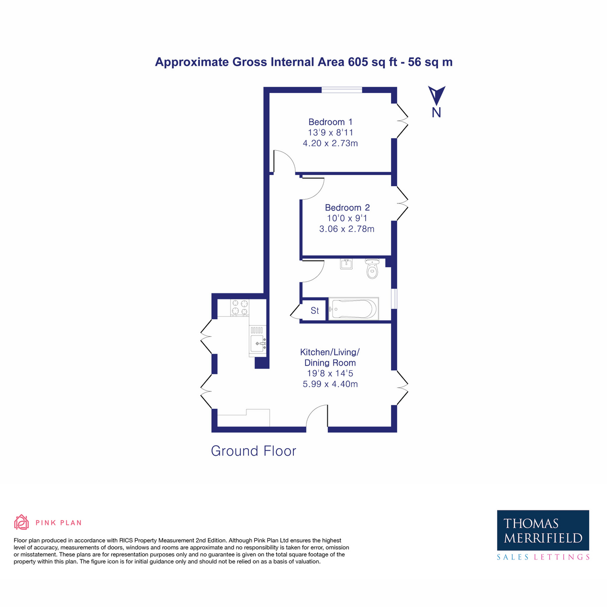 Flat Flat 9, The Courtyard, Lombard Street, Abingdon floorplan