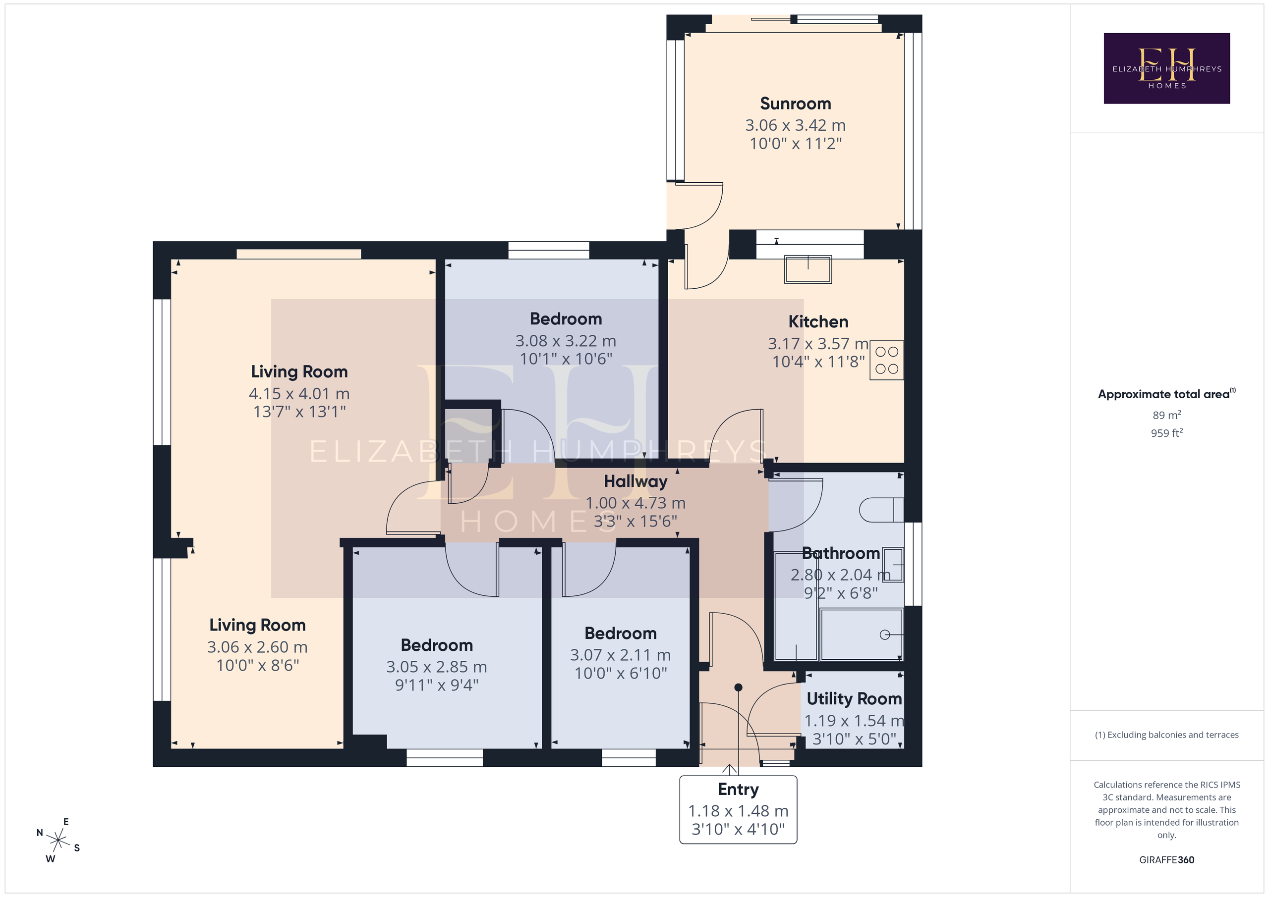 1 North Bank, Morpeth floorplan
