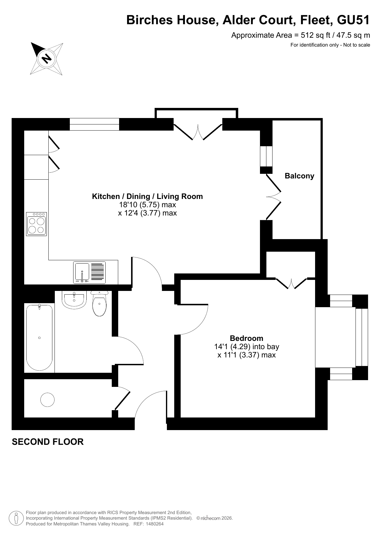 Birches House Alder Court, Fleet floorplan