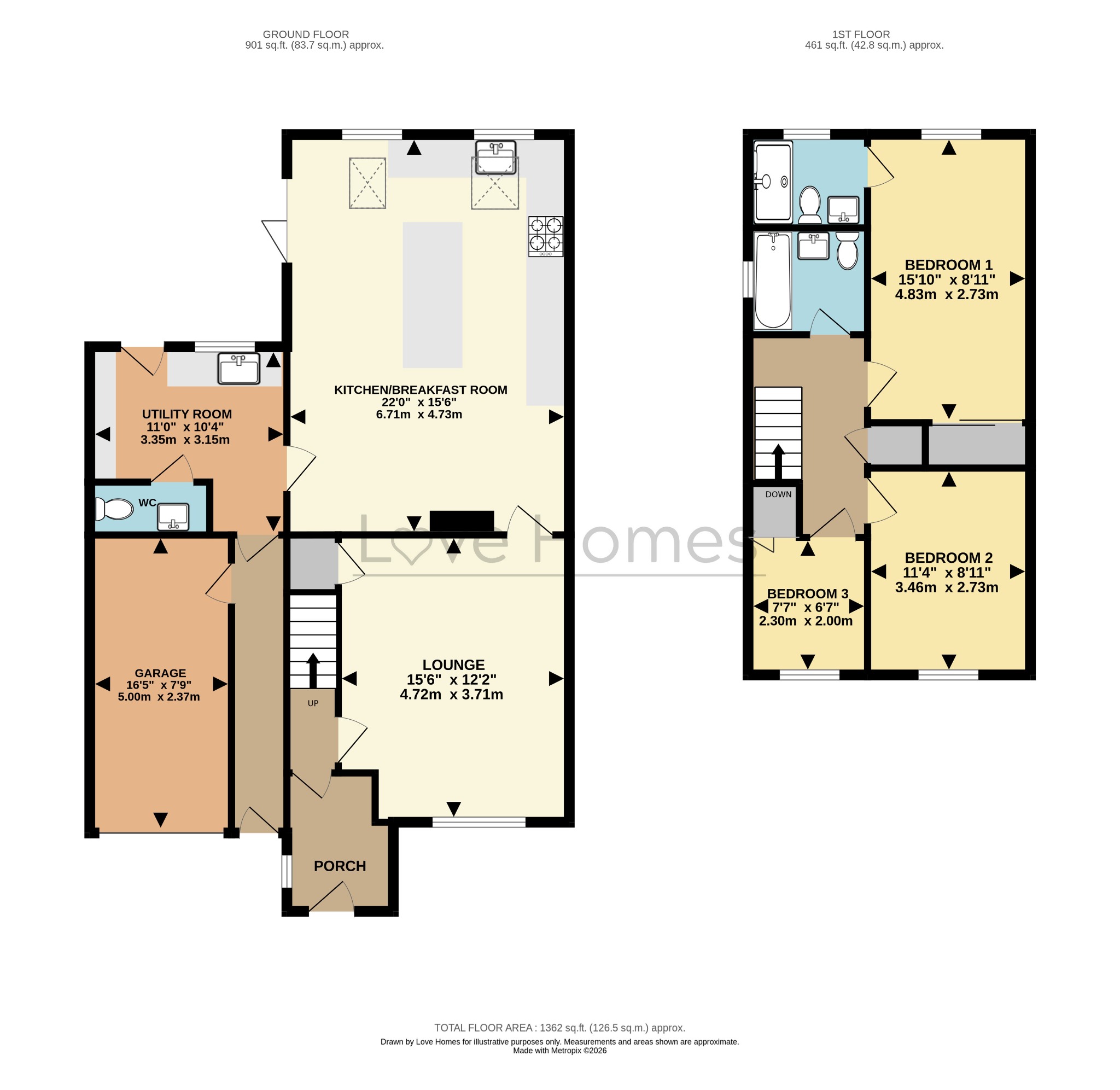 21 Russell Drive, Ampthill, Bedfordshire floorplan