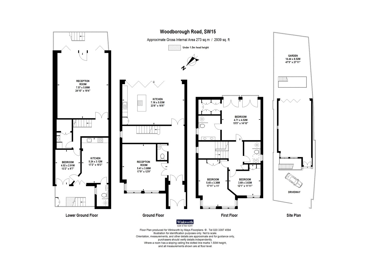 3A, Woodborough Road, London floorplan