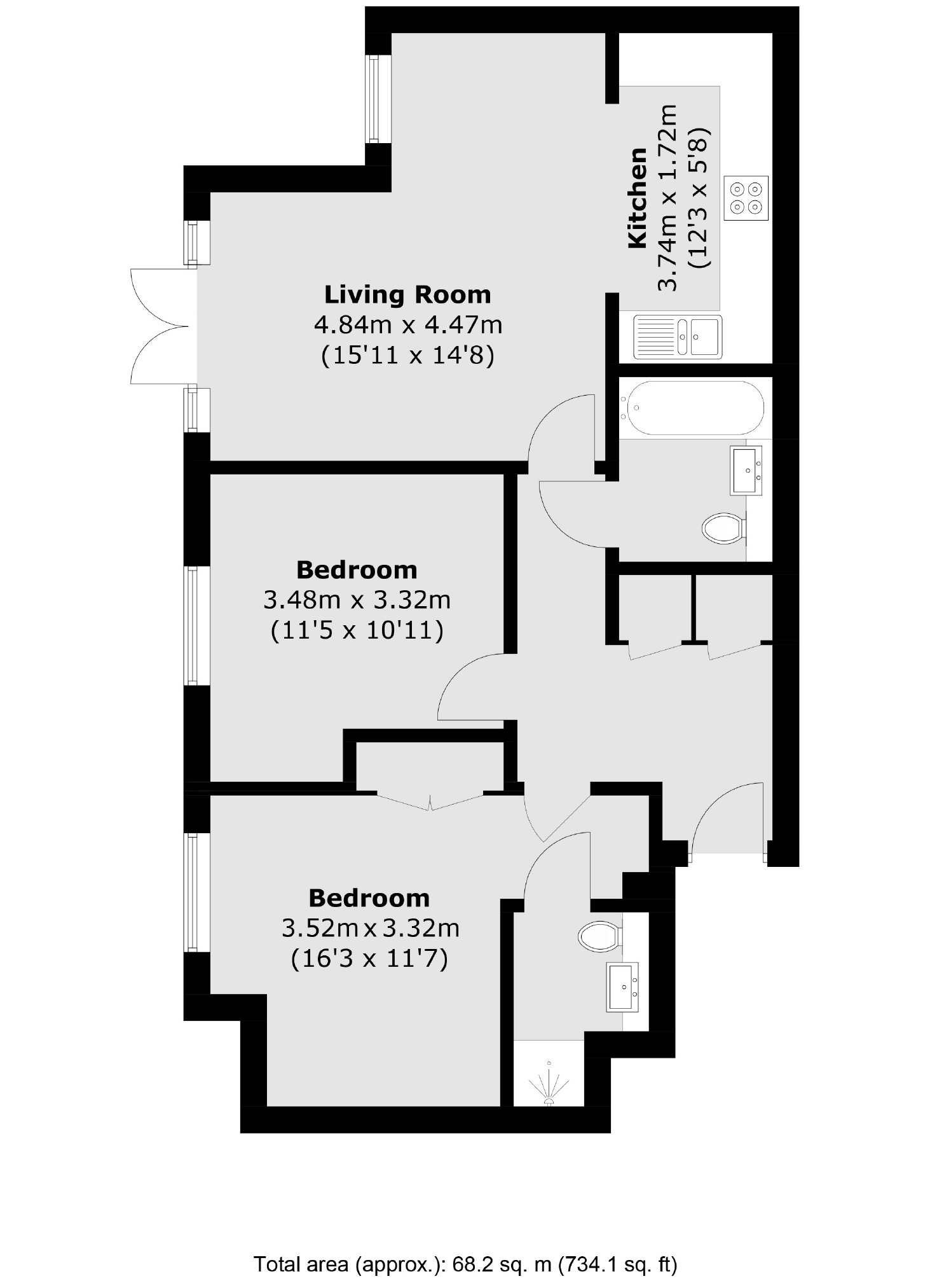 Flat 15, Gateway Court, 4, The Uplands, St. Albans floorplan