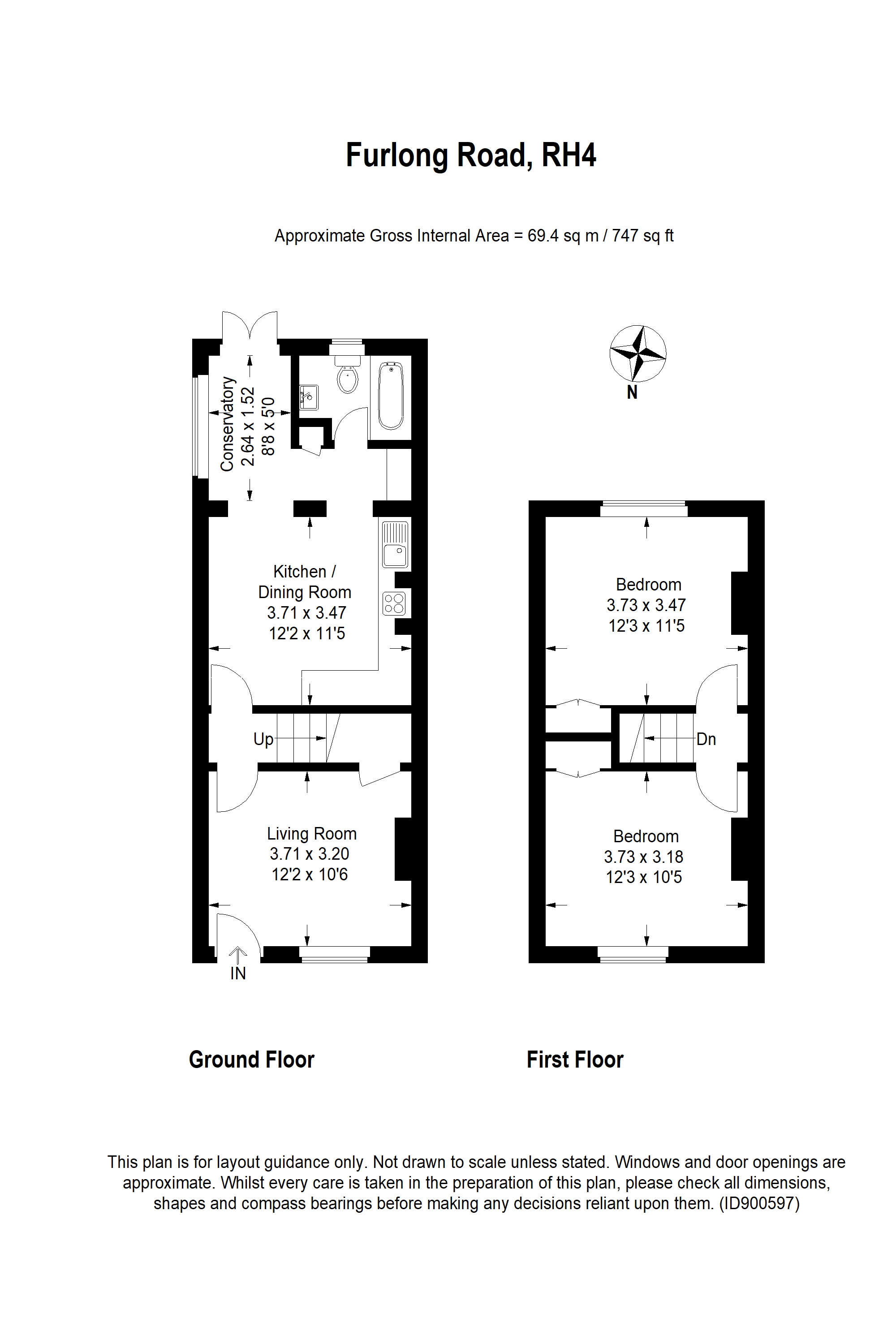 Furlong Road, Westcott, Dorking RH4, 2 bedroom semidetached house for