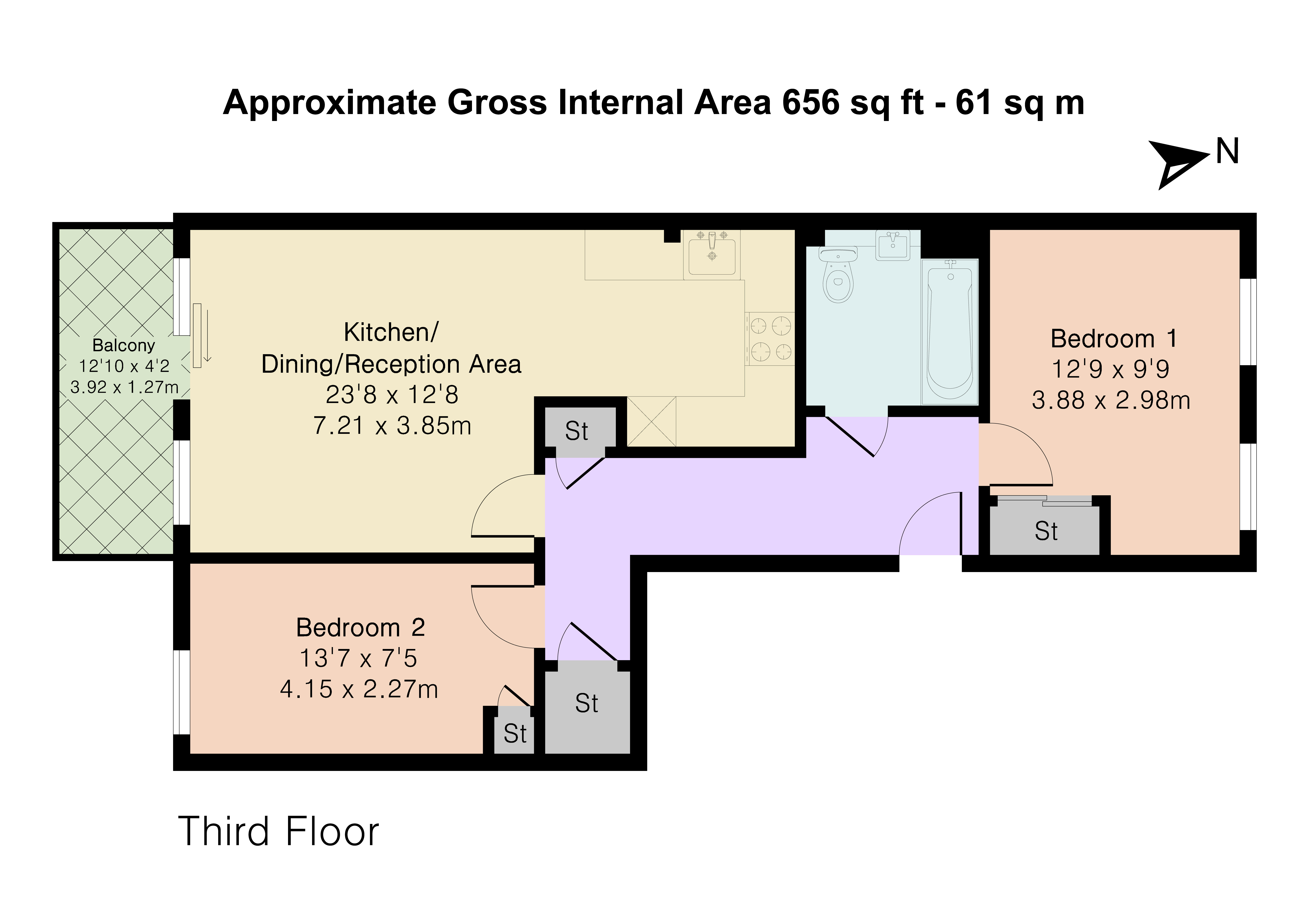 Flat 20, 66, Dalston Lane, London floorplan