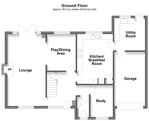 Brookside, Ashington floorplan