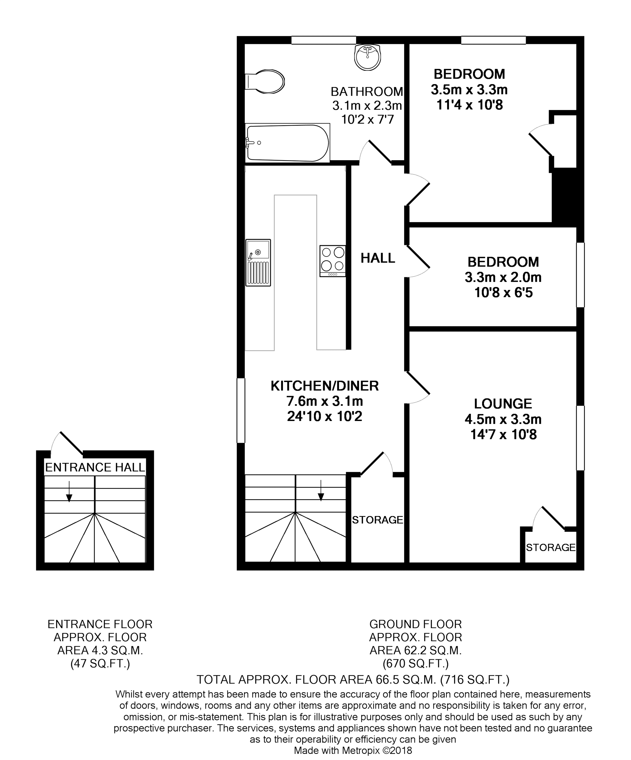 2 Bedrooms Flat to rent in St. Margarets Street, Rochester ME1