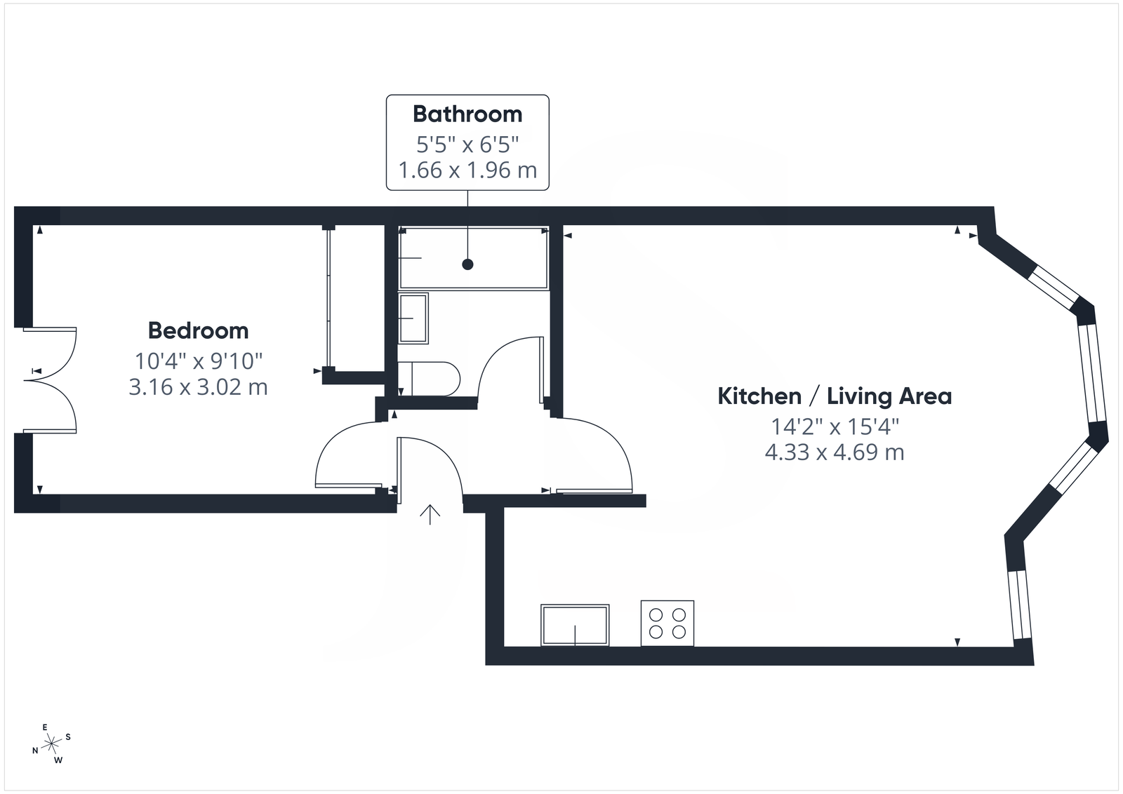 85,Flat 5, Marine Parade, Worthing floorplan