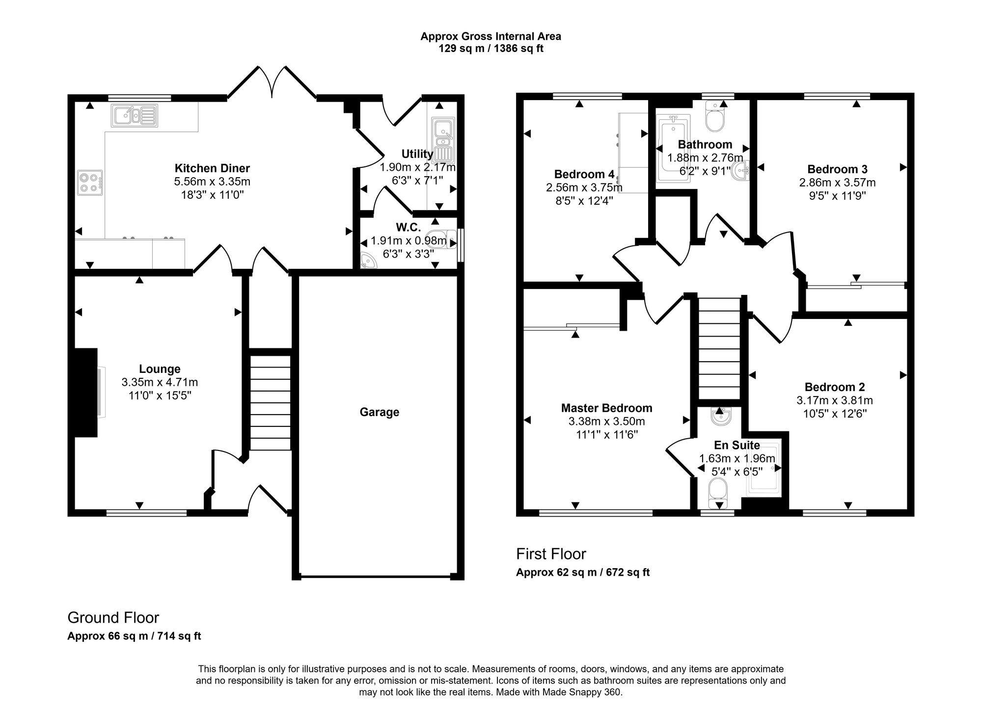 72 Gerddi'r Afon, Bridgend floorplan