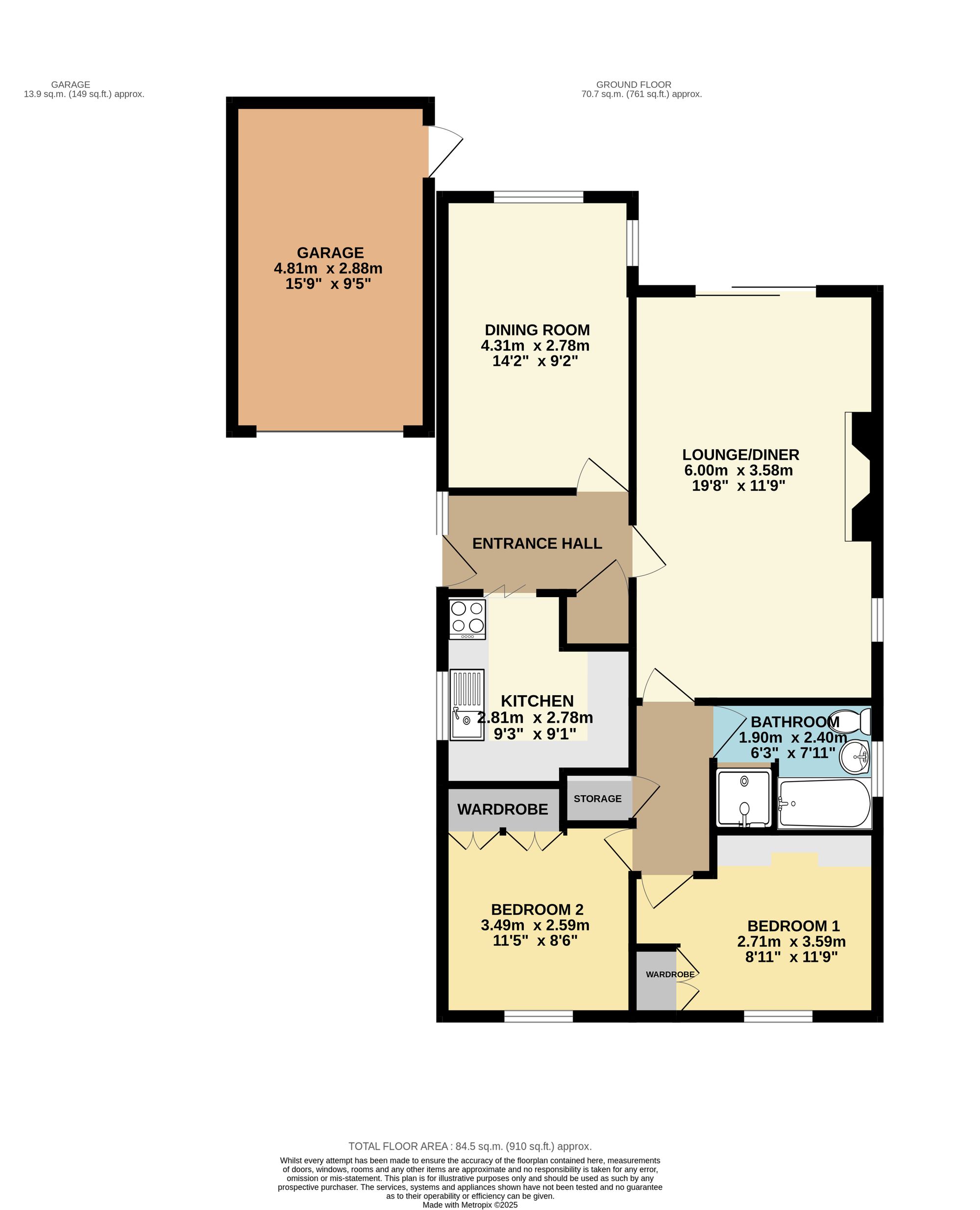 4 Corve Way, Chesterfield floorplan