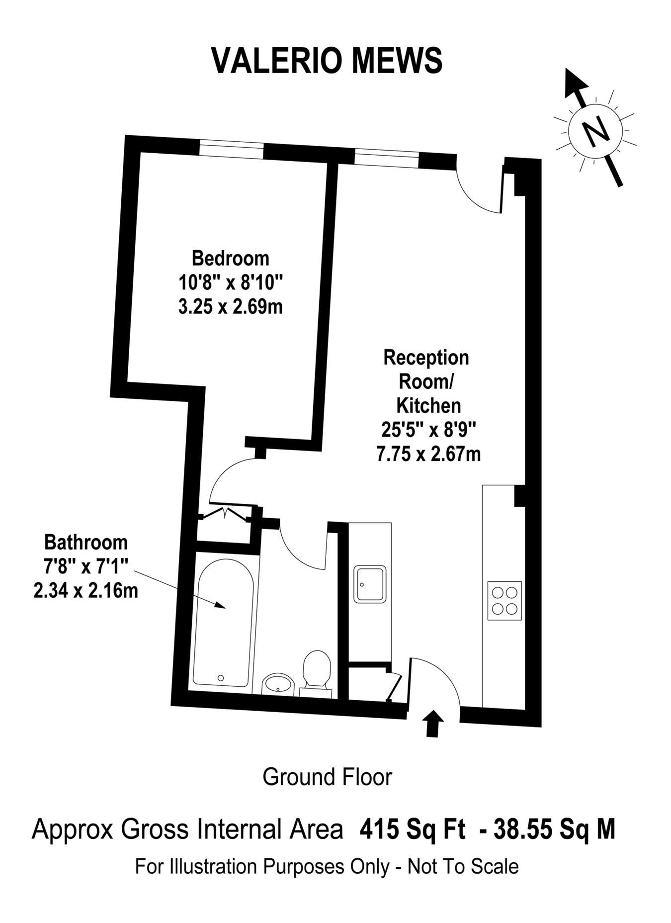 1 Bedrooms Flat to rent in Valerio Mews, London N1