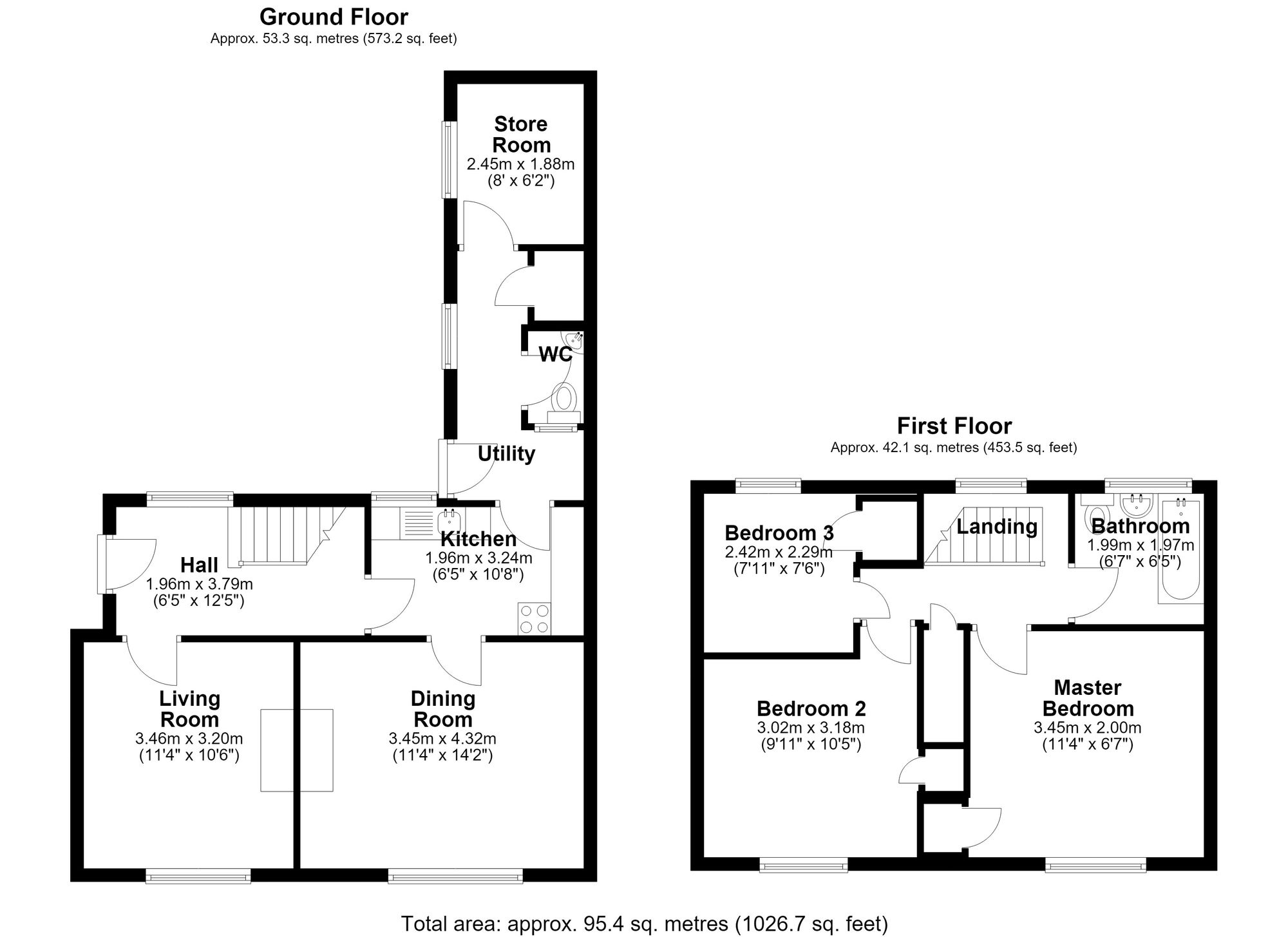 2 Dianmer Close, Swindon floorplan
