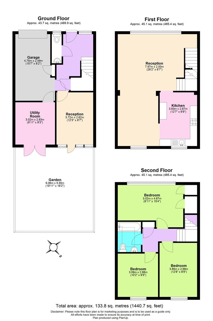 45, Oak Hill, Surbiton floorplan