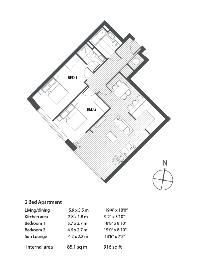 106, Gateway Tower, London floorplan