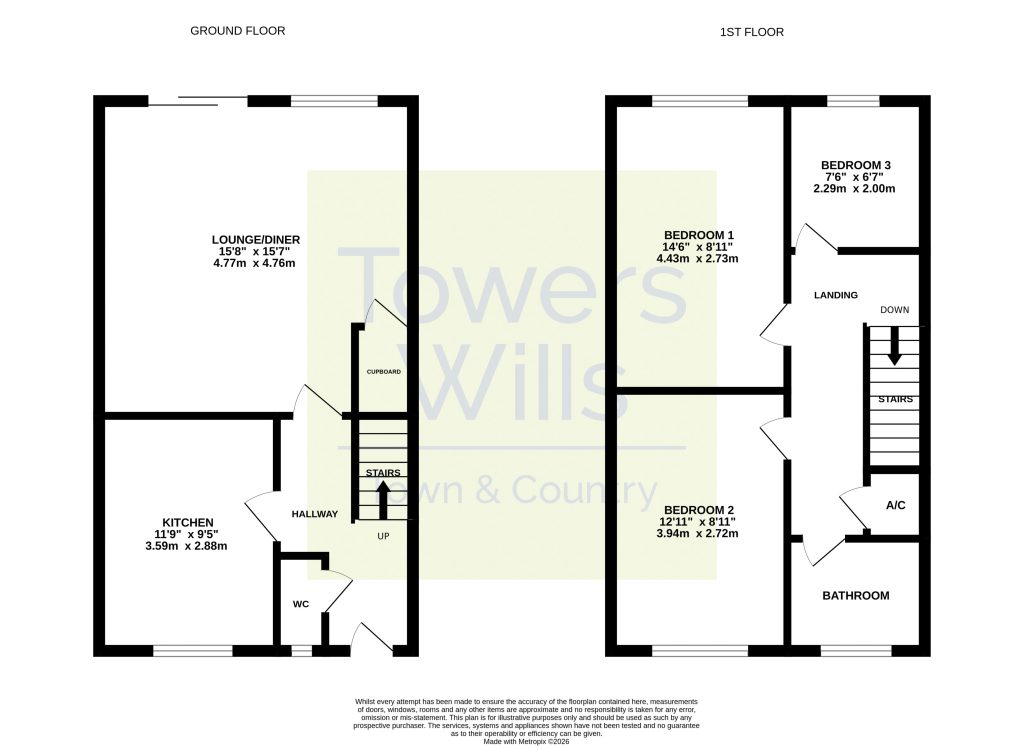 242, Lower Fairmead Road, Yeovil floorplan