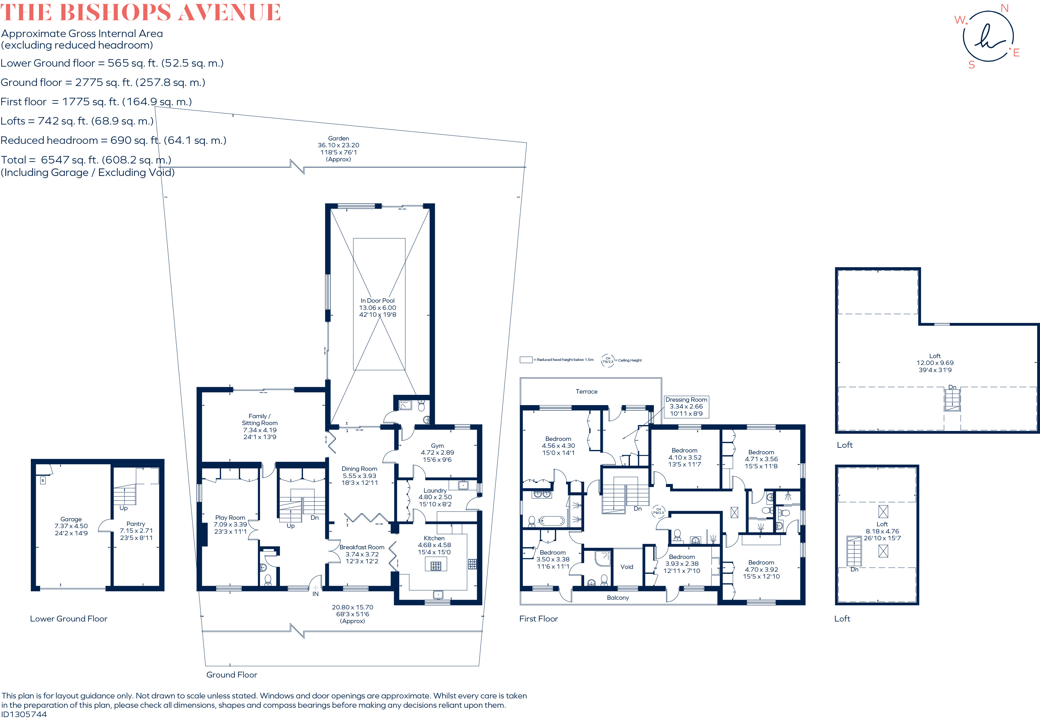 Villa Russo, 16A The Bishops Avenue, London floorplan