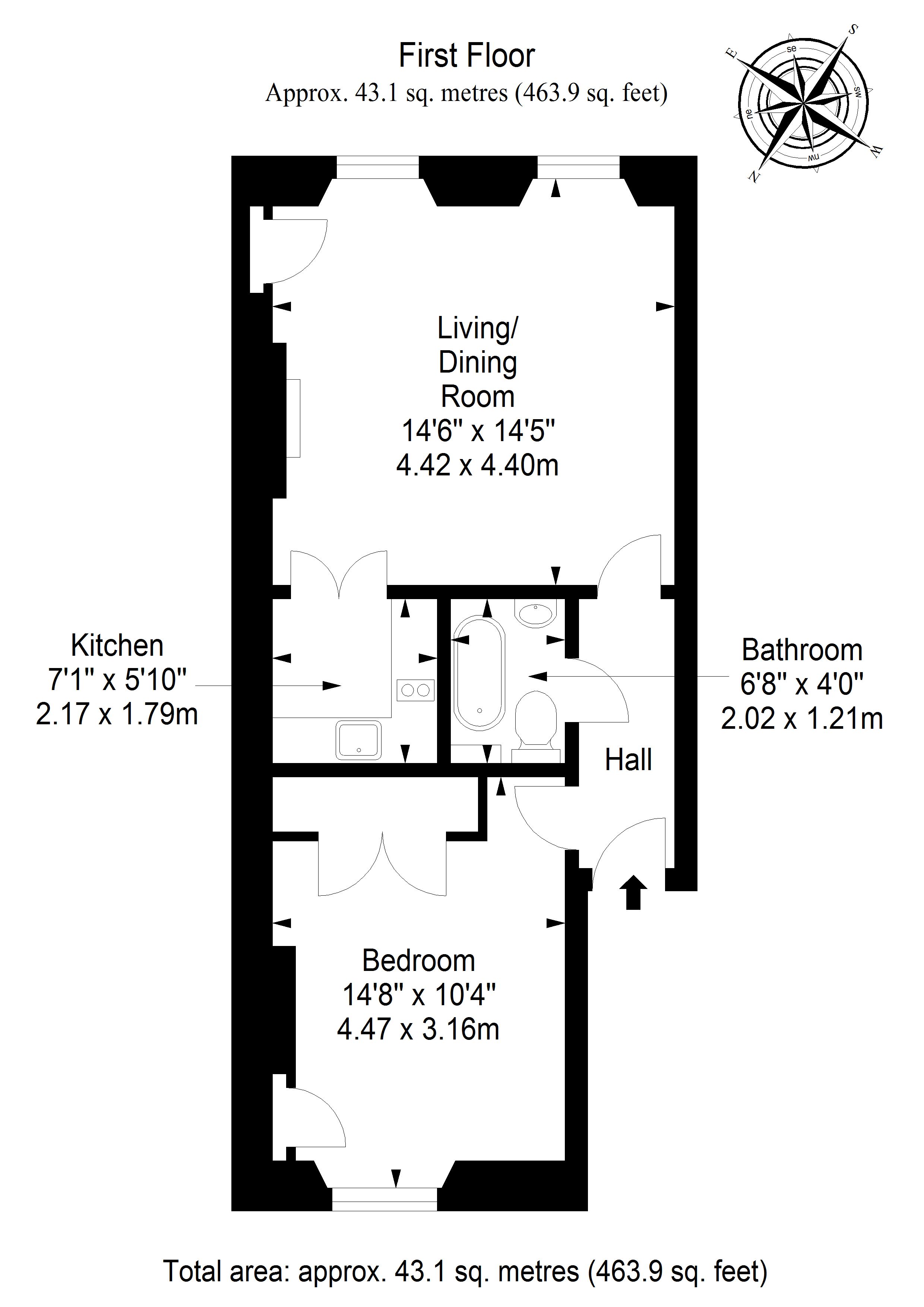 1 Bedrooms Flat for sale in 47 (1F1), Thistle Street, Edinburgh EH2