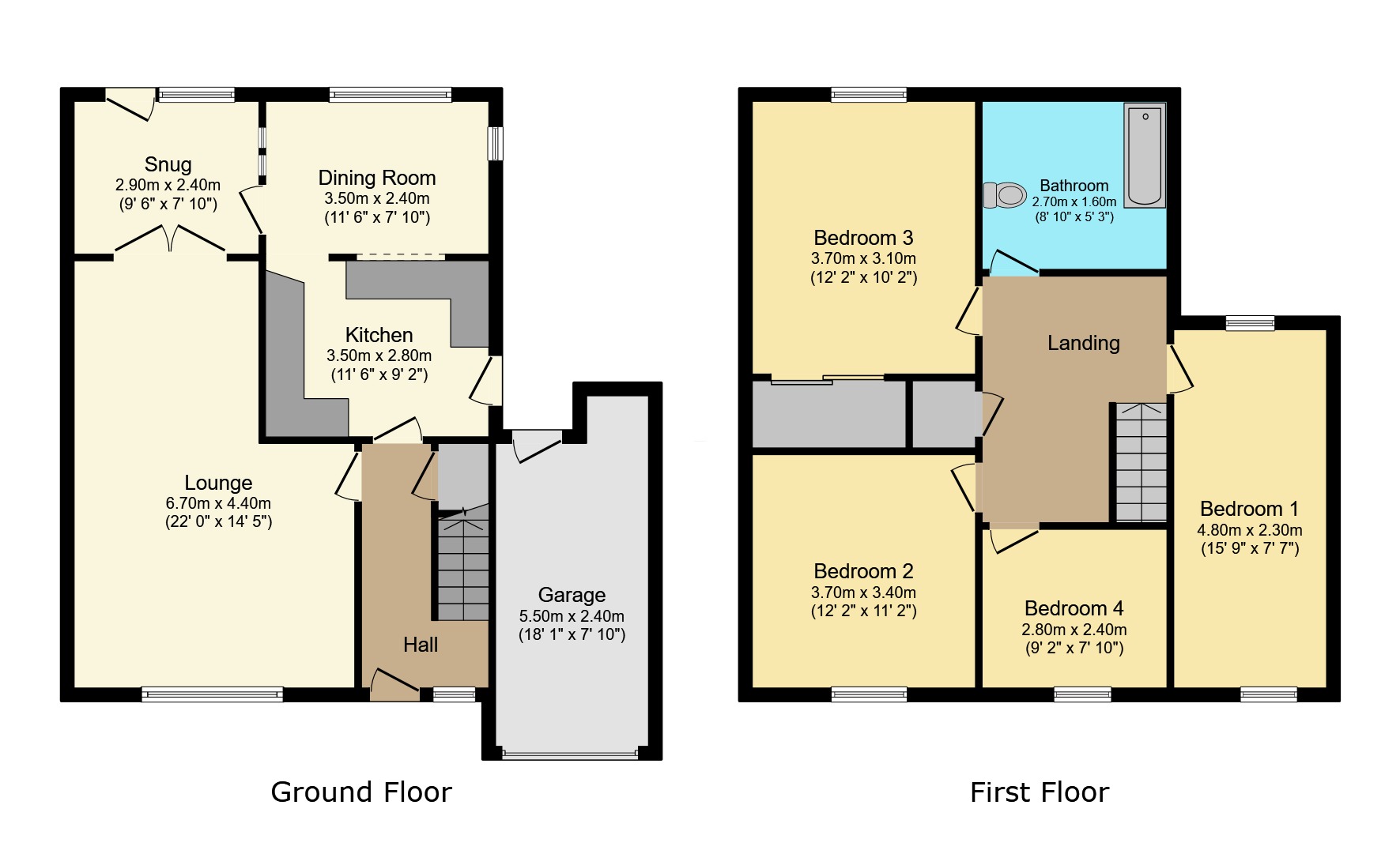 21, Oxford Close, Washingborough, Lincoln, Lincolnshire, LN4 1DT floorplan