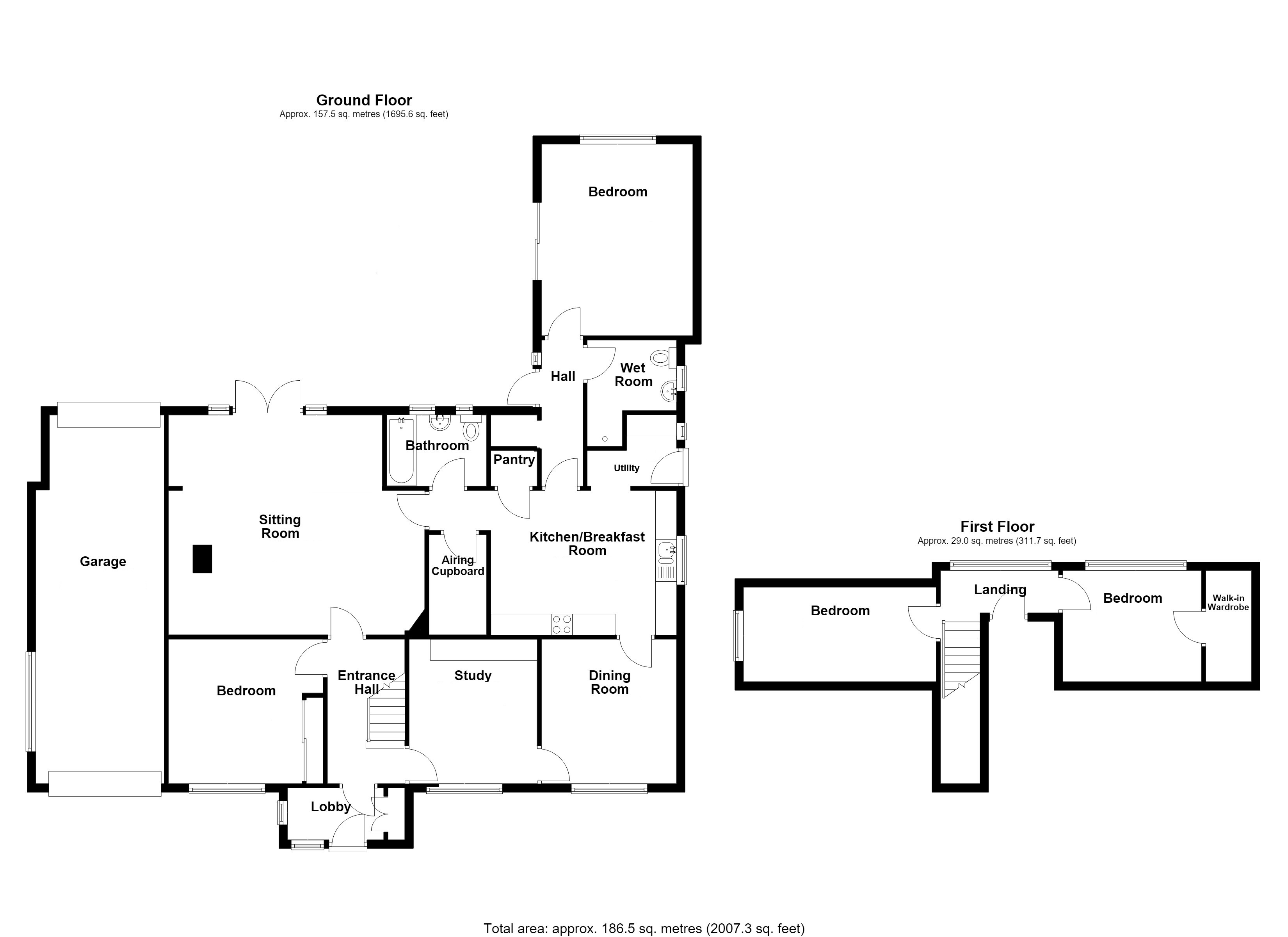 Wits End, Grove Hill, Belstead, Ipswich, Suffolk,  floorplan
