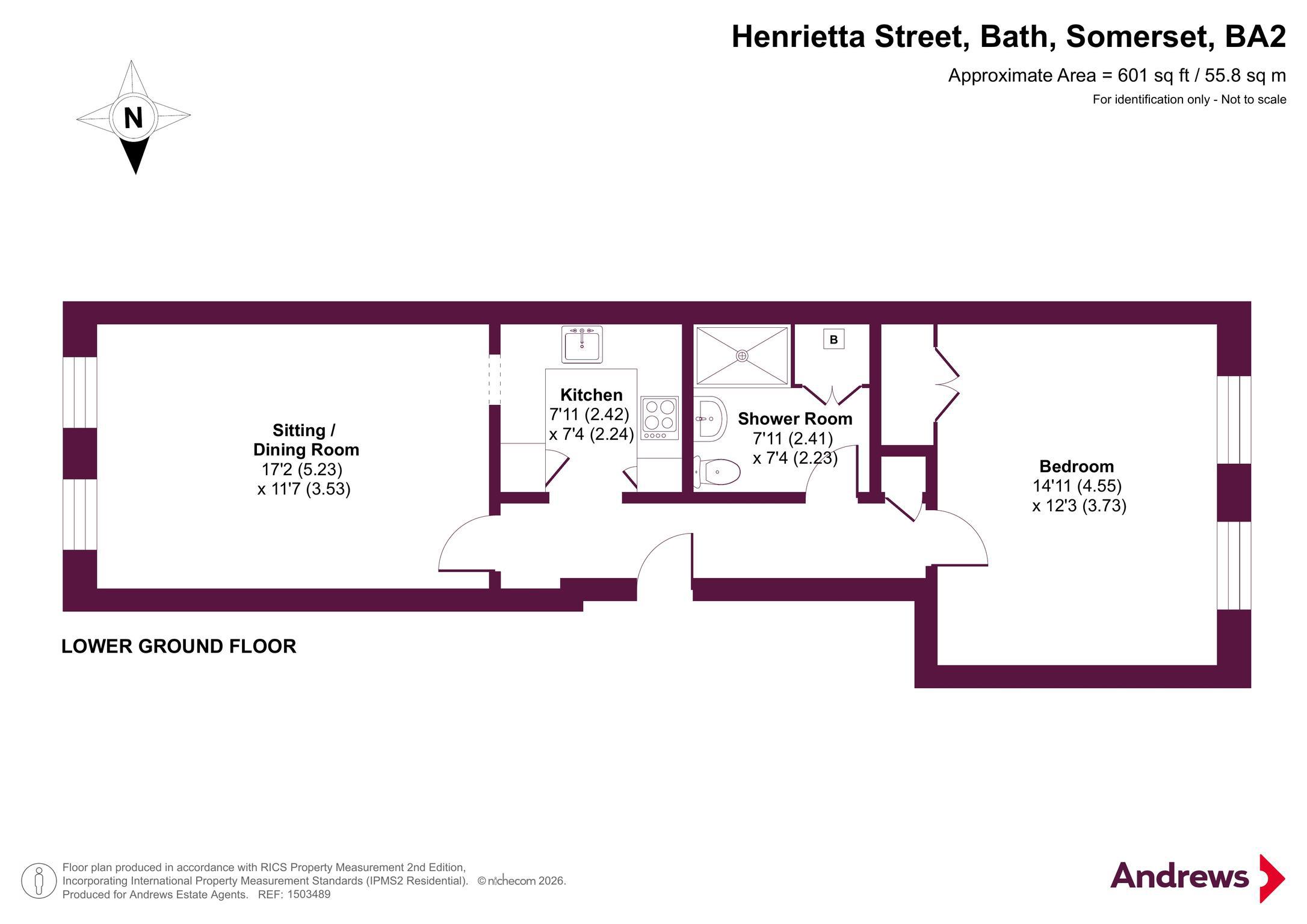 Flat 1, 18, Henrietta Street, Somerset floorplan