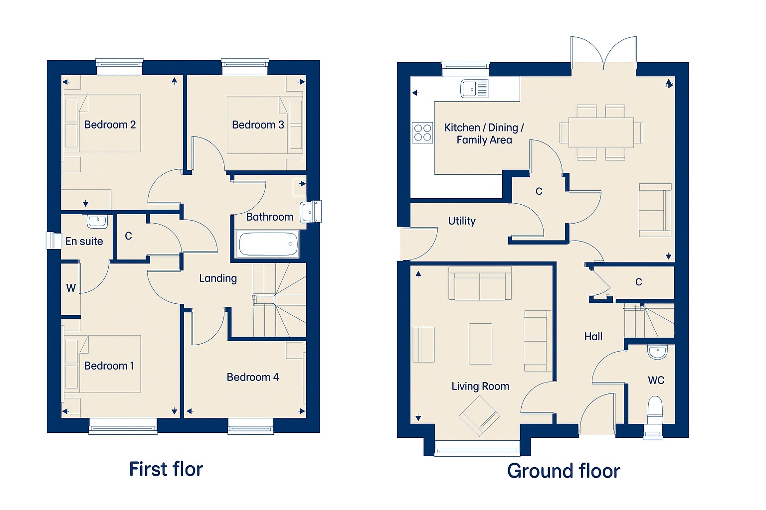 The Romsey (home 599, Kilnwood Vale, Pottery Drive, Horsham floorplan
