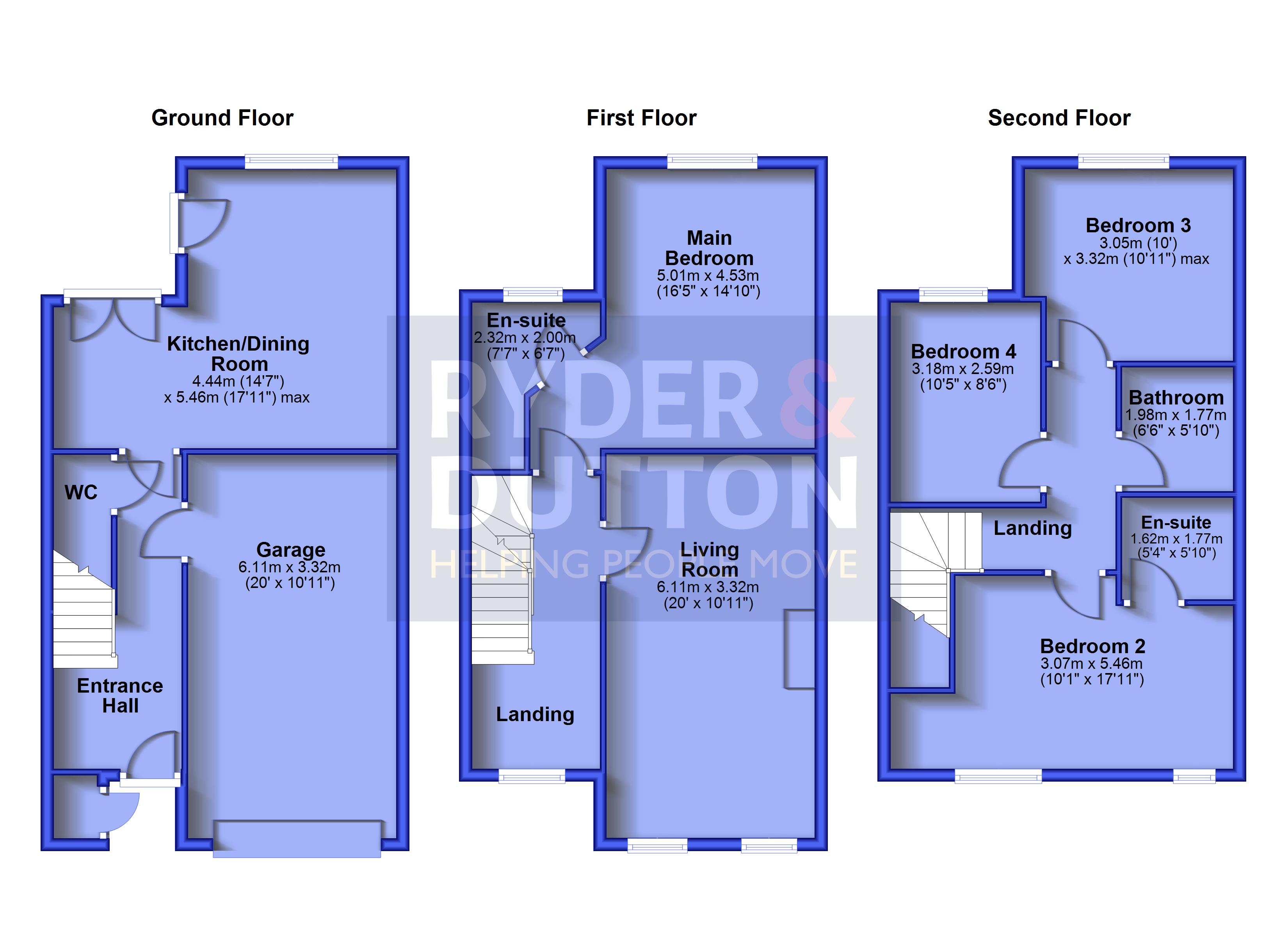 69, Larch Close, Halifax floorplan
