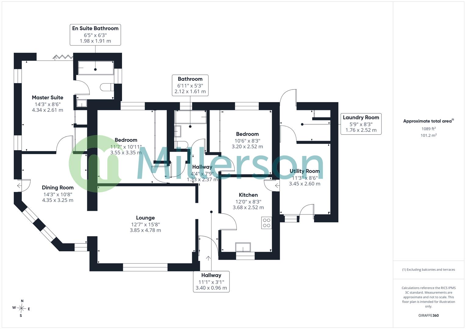 15, Forth An Tewennow, Hayle floorplan