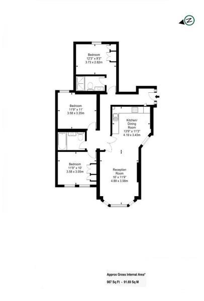 3 Bedrooms Flat to rent in Hamlet Gardens, Revenscourt Park W6