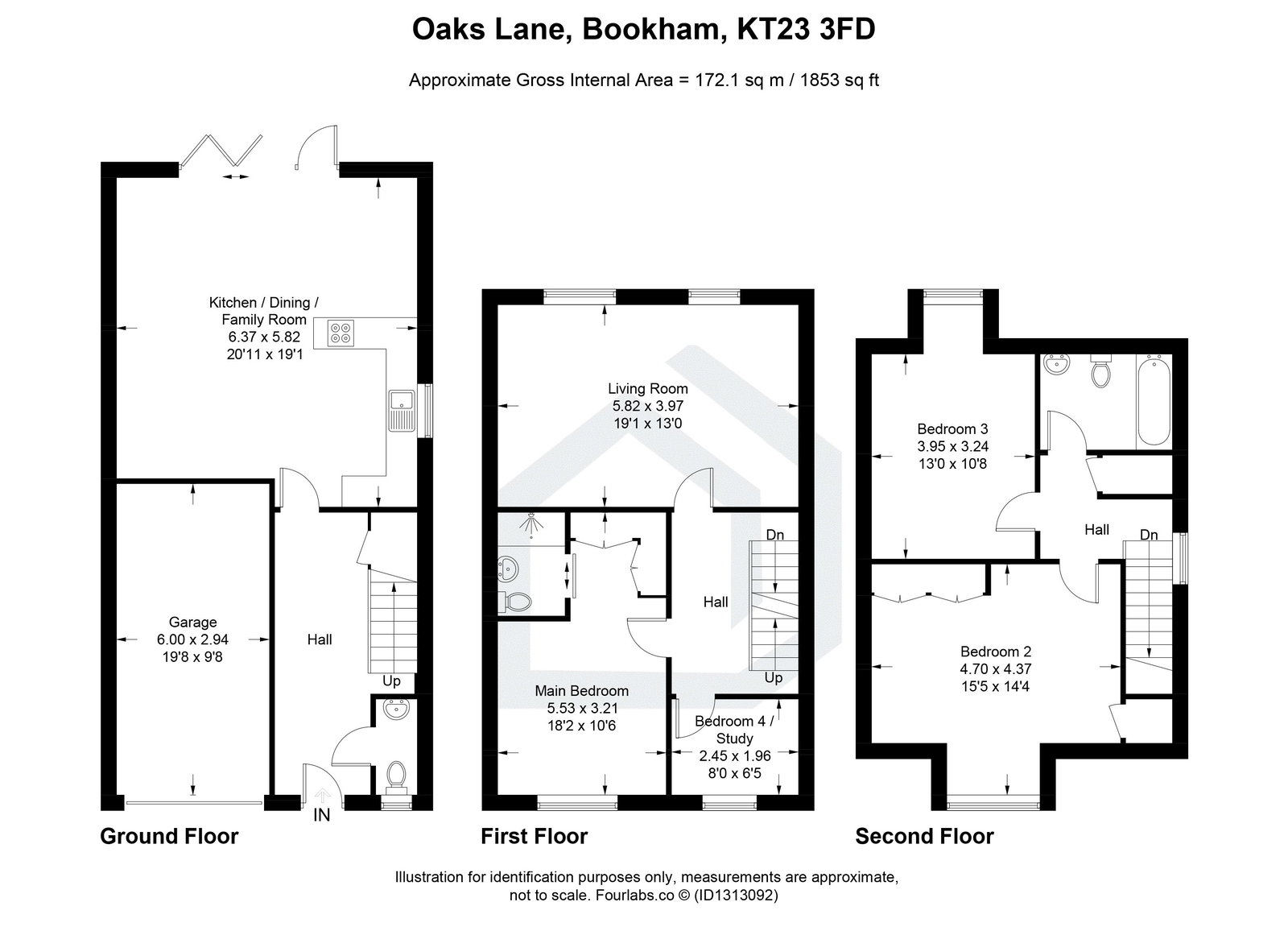 11, Oaks Lane, Leatherhead floorplan