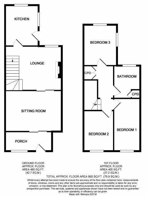 16, Caradog Place, Caernarfon floorplan