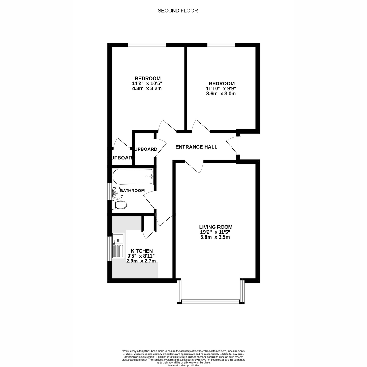 15 Willow House, The Strand, Worthing floorplan
