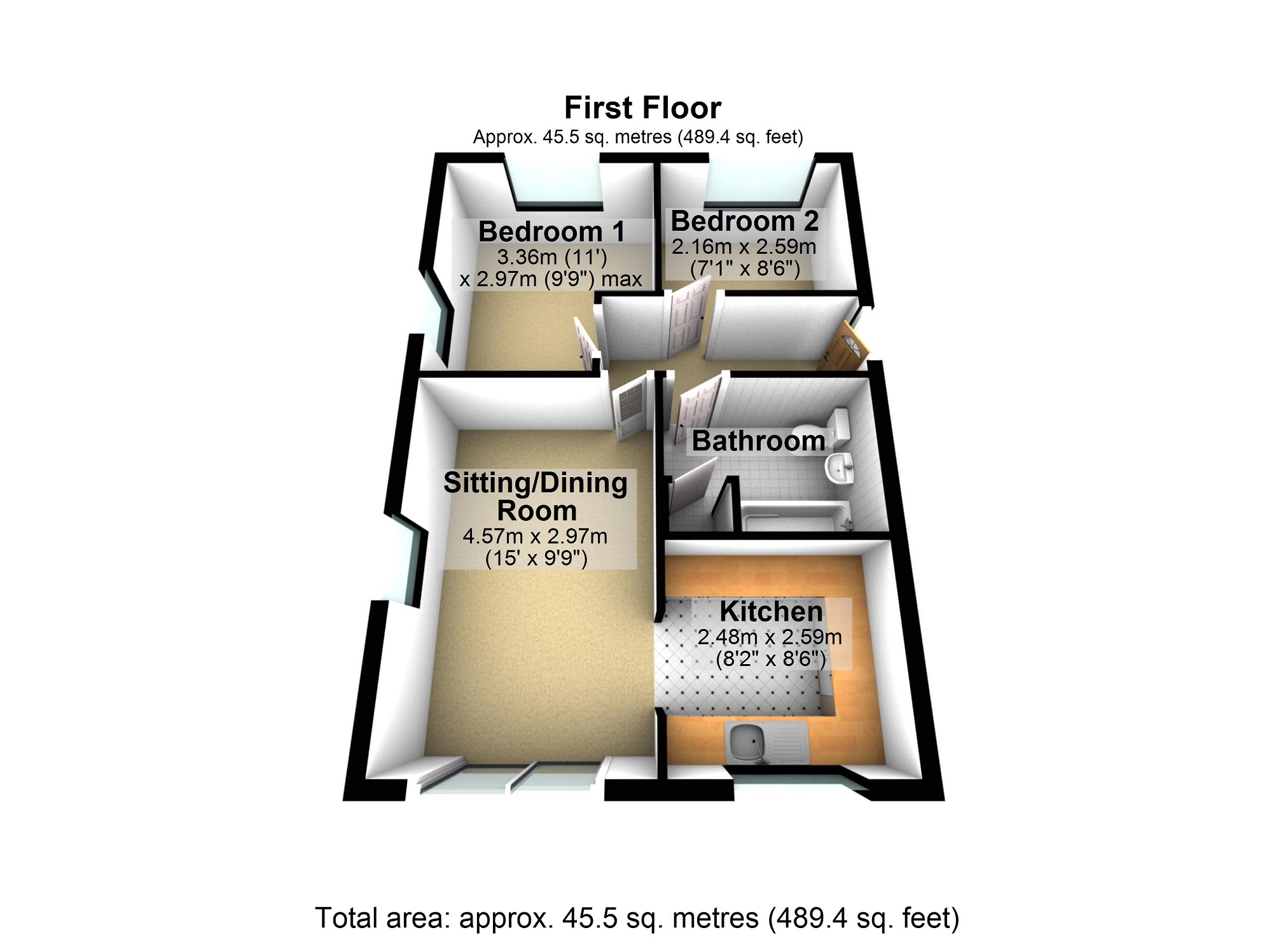 Waterview Park, Leigh, Greater Manchester. WN7, 2 bedroom flat for sale
