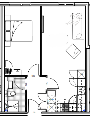 405 The Exchange, 8 Elmira Way, Salford floorplan