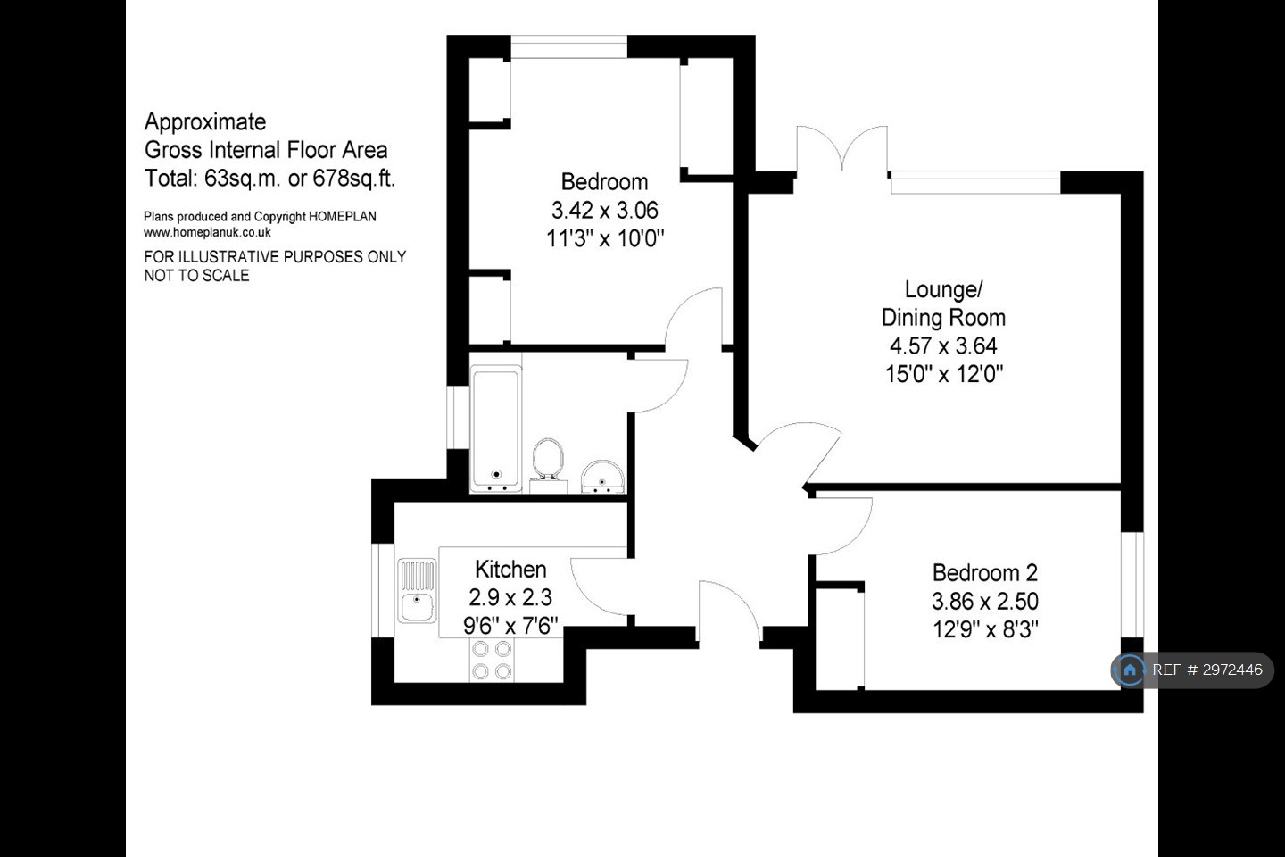 Flat  Partridge Court, Whitefield Road, New Milton floorplan