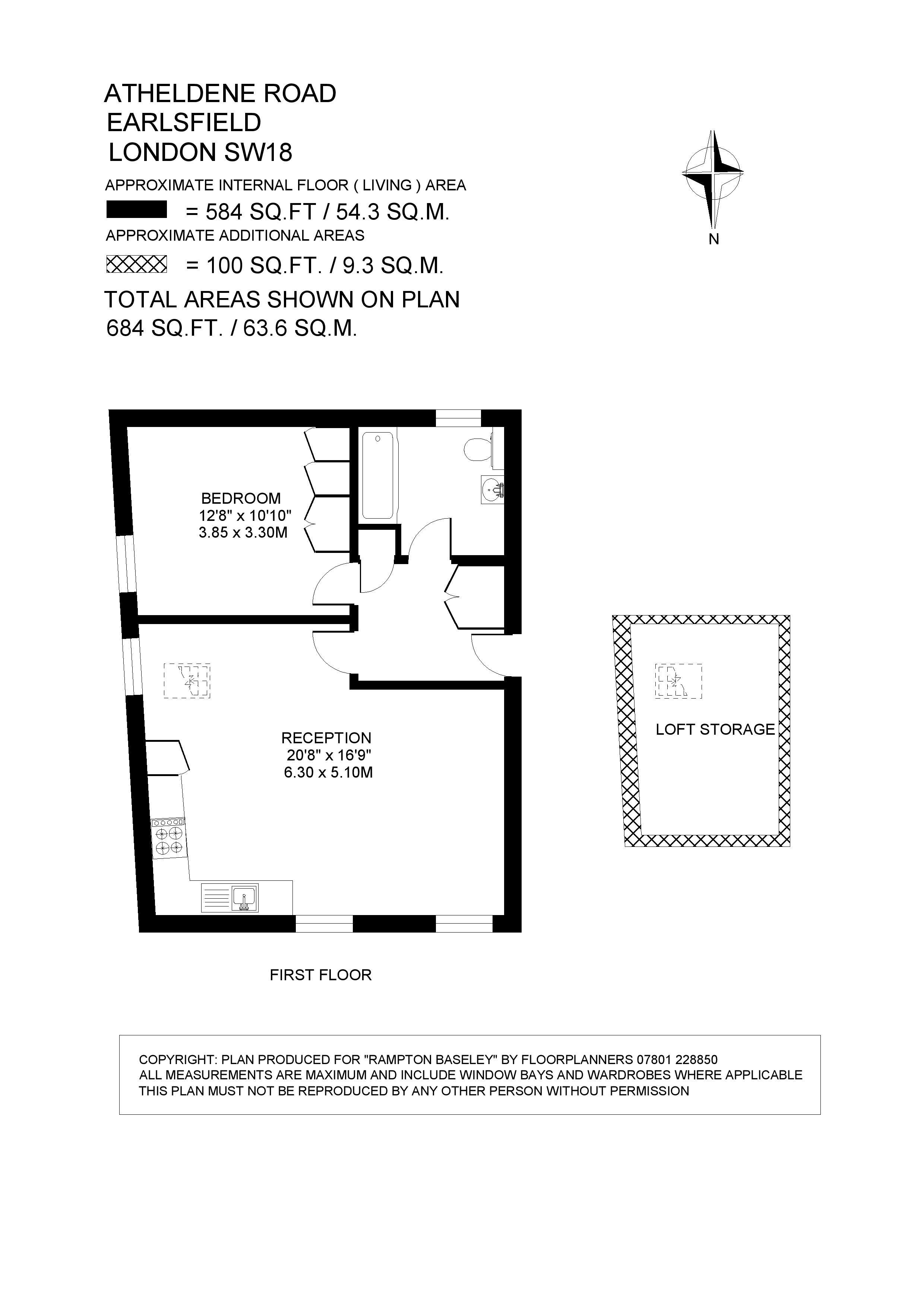 3, 1C, Atheldene Road, London floorplan