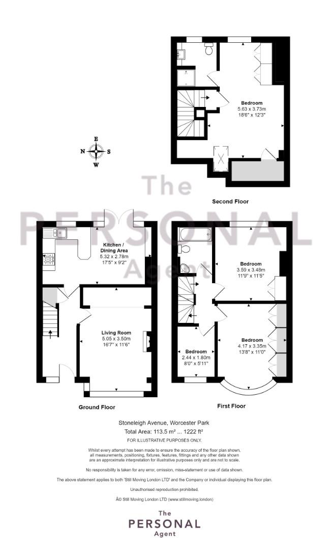 Stoneleigh Avenue, Worcester Park KT4, 4 bedroom terraced house for