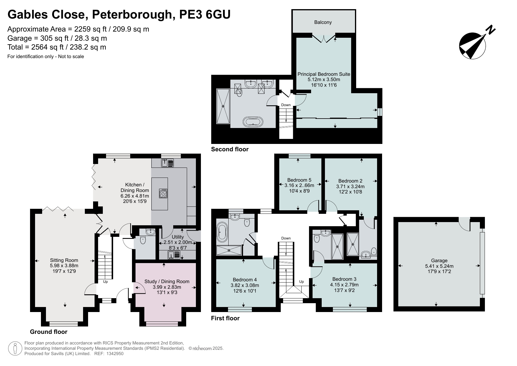 1, Gables Close, Peterborough floorplan