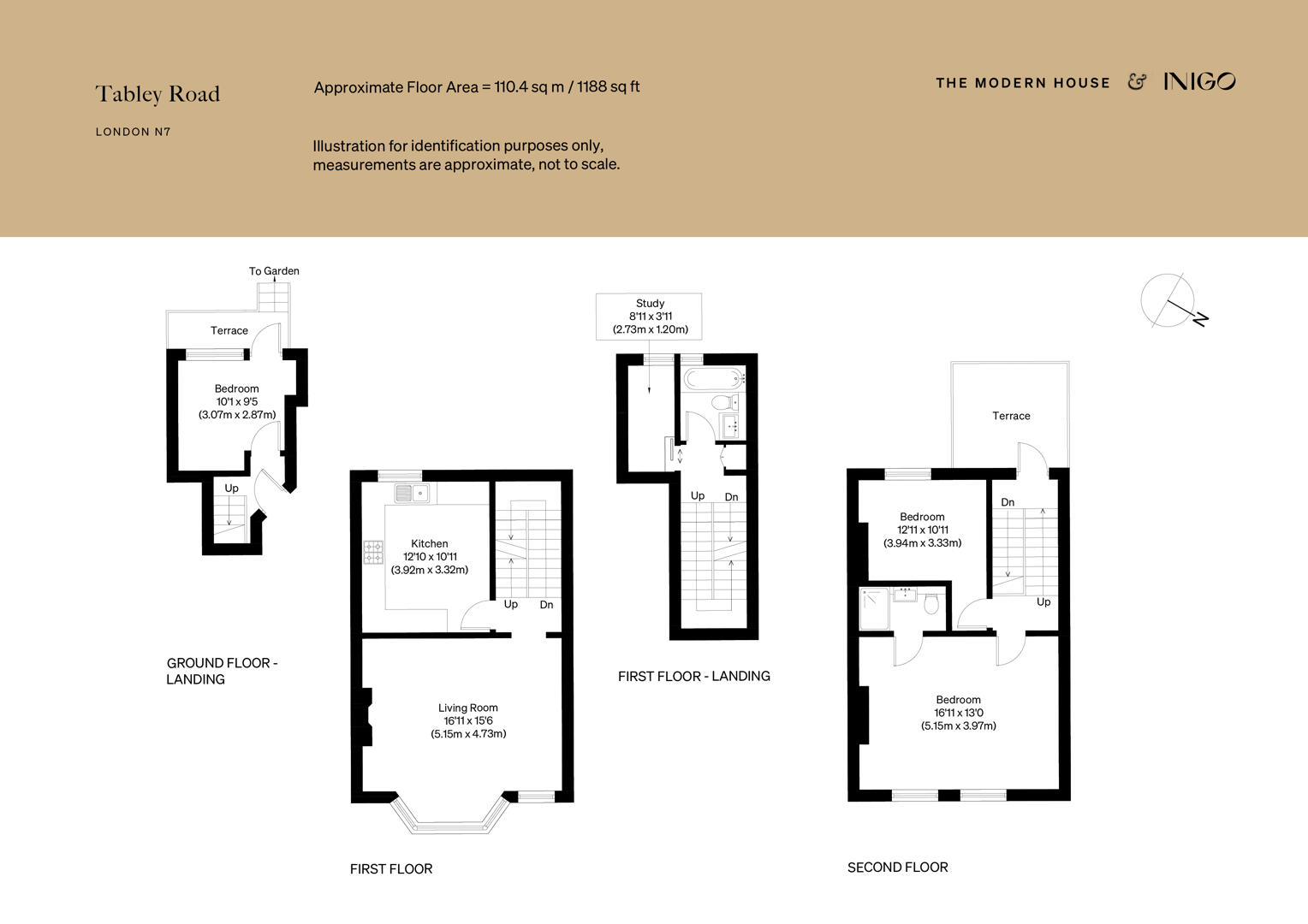 Flat B, 8 Tabley Road, London floorplan