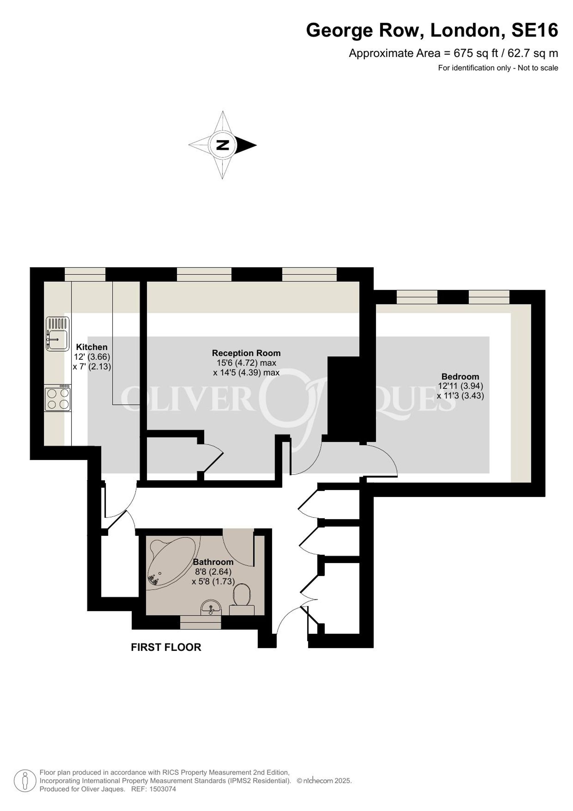 Flat 5, Pickwick House George Row, London floorplan