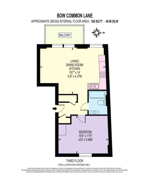 1 Bedrooms Flat for sale in Bow Common Lane, London E3
