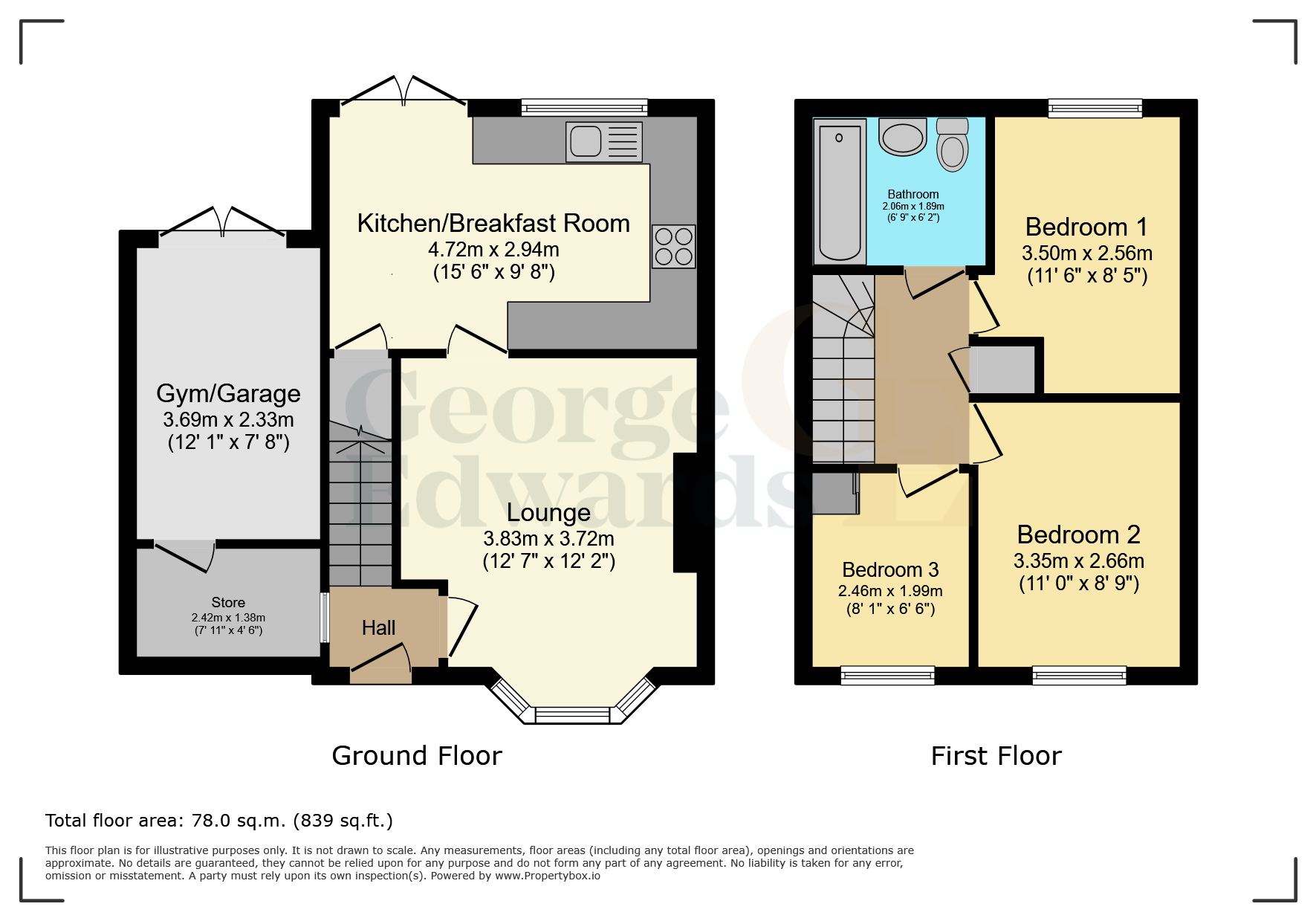 3, Paget Road, IBSTOCK floorplan