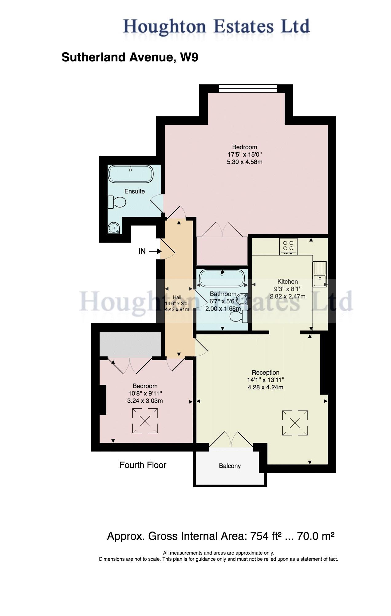 Top Floor Flat 5, 96, Sutherland Ave, Maida Vale floorplan