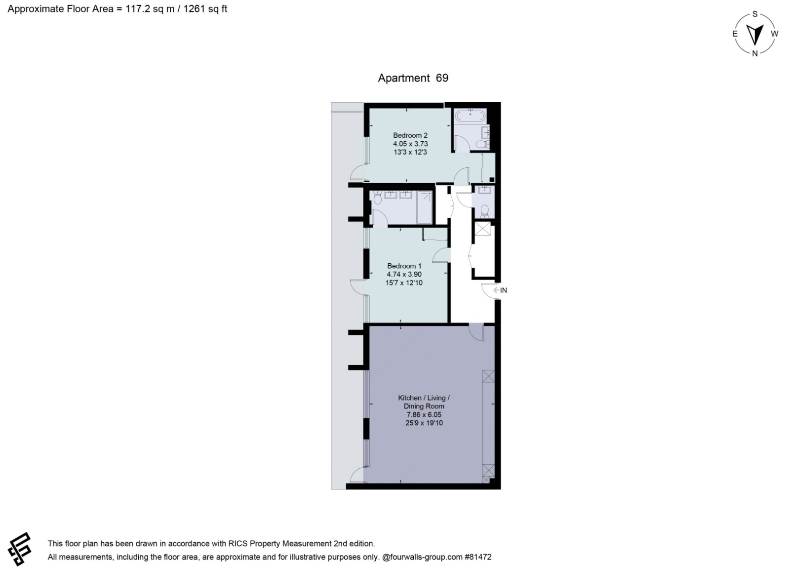Flat 69, Wrest House,, The Claves, Millbrook Park floorplan